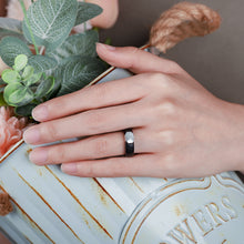 Load image into Gallery viewer, Egnaro Silicone Wedding Bands for Women, Inner Arc Ergonomic Breathable Design Womens Silicone Wedding Ring with Metal Plate, 4mm Width Rubber Wedding Bands Women with Metal Plate, No-Toxic,Skin Safe