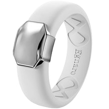 Load image into Gallery viewer, Egnaro Silicone Wedding Bands for Women, Inner Arc Ergonomic Breathable Design Womens Silicone Wedding Ring with Metal Plate, 4mm Width Rubber Wedding Bands Women with Metal Plate, No-Toxic,Skin Safe