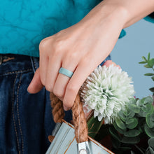 Load image into Gallery viewer, Egnaro Inner Arc Ergonomic Breathable Design, Silicone Rings for Women with Half Sizes, Women's Silicone Wedding Band, 6mm Wide - 2mm Thick