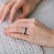 Load image into Gallery viewer, Egnaro Silicone Ring Women, Stackable Braided Rings for Women, Breathable Inner Arc Rubber Rings Women, Unique Design Silicone Wedding Bands Women