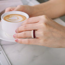 Load image into Gallery viewer, Egnaro Silicone Ring Women, Stackable Braided Rings for Women, Breathable Inner Arc Rubber Rings Women, Unique Design Silicone Wedding Bands Women