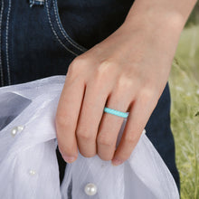 Load image into Gallery viewer, Egnaro Silicone Wedding Ring for Women,Seamless Thin and Stackble Braided Rubber Wedding Bands Rubber Rings for Women