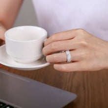 Load image into Gallery viewer, Egnaro Inner Arc Ergonomic Breathable Design, Silicone Rings for Women with Half Sizes, Women's Silicone Wedding Band, 6mm Wide - 2mm Thick