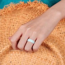 Load image into Gallery viewer, Egnaro Inner Arc Ergonomic Breathable Design, Silicone Rings for Women with Half Sizes, Women's Silicone Wedding Band, 6mm Wide - 2mm Thick