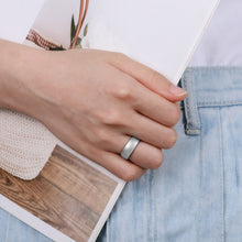 Load image into Gallery viewer, Egnaro Inner Arc Ergonomic Breathable Design, Silicone Rings for Women with Half Sizes, Women's Silicone Wedding Band, 6mm Wide - 2mm Thick