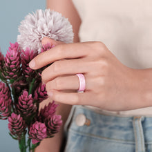 Load image into Gallery viewer, Egnaro Inner Arc Ergonomic Breathable Design, Silicone Rings for Women with Half Sizes, Women's Silicone Wedding Band, 6mm Wide - 2mm Thick