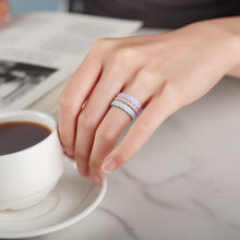 Load image into Gallery viewer, Egnaro Silicone Ring Women, Stackable Braided Rings for Women, Breathable Inner Arc Rubber Rings Women, Unique Design Silicone Wedding Bands Women