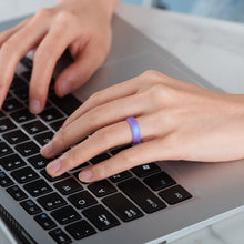 Load image into Gallery viewer, Egnaro Inner Arc Ergonomic Breathable Design, Silicone Rings for Women with half sizes, Women's Silicone Wedding Band,5mm Wide-2mm Thick