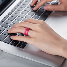 Load image into Gallery viewer, Egnaro Silicone Wedding Bands Women, Inner Arc Ergonomic Breathable Design Silicone Rubber Wedding Bands Rubber Rings for Women