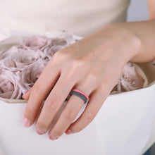 Load image into Gallery viewer, Egnaro Silicone Ring Women, Stackable Braided Rings for Women, Breathable Inner Arc Rubber Rings Women, Unique Design Silicone Wedding Bands Women