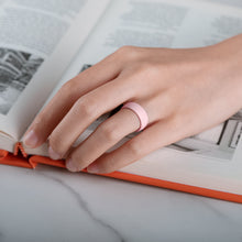 Load image into Gallery viewer, Egnaro Inner Arc Ergonomic Breathable Design, Silicone Rings for Women with Half Sizes, Women's Silicone Wedding Band, 6mm Wide - 2mm Thick