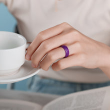 Load image into Gallery viewer, Egnaro Inner Arc Ergonomic Breathable Design, Silicone Rings for Women with Half Sizes, Women's Silicone Wedding Band, 6mm Wide - 2mm Thick