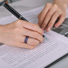 Load image into Gallery viewer, Egnaro Silicone Ring Women, Stackable Braided Rings for Women, Breathable Inner Arc Rubber Rings Women, Unique Design Silicone Wedding Bands Women