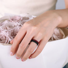 Load image into Gallery viewer, Egnaro Silicone Ring Women, Stackable Braided Rings for Women, Breathable Inner Arc Rubber Rings Women, Unique Design Silicone Wedding Bands Women