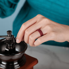 Load image into Gallery viewer, Egnaro Inner Arc Ergonomic Breathable Design, Silicone Rings for Women with Half Sizes, Women's Silicone Wedding Band, 6mm Wide - 2mm Thick