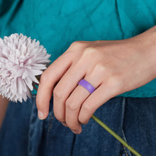 Load image into Gallery viewer, Egnaro Inner Arc Ergonomic Breathable Design, Silicone Rings for Women with Half Sizes, Women's Silicone Wedding Band, 6mm Wide - 2mm Thick