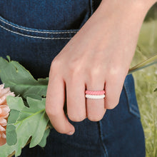 Load image into Gallery viewer, Egnaro Silicone Wedding Ring for Women,Seamless Thin and Stackble Braided Rubber Wedding Bands Rubber Rings for Women