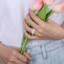 Load image into Gallery viewer, Egnaro Inner Arc Ergonomic Breathable Design, Silicone Rings for Women with Half Sizes, Women's Silicone Wedding Band, 6mm Wide - 2mm Thick