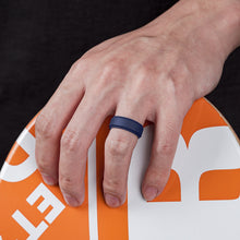 Load image into Gallery viewer, Egnaro Silicone Rings for Men 1/4/6 Multipack of Breathable Mens Silicone Rubber Wedding Rings Bands - Step Edge