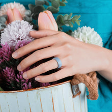 Load image into Gallery viewer, Egnaro Inner Arc Ergonomic Breathable Design, Silicone Rings for Women with Half Sizes, Women's Silicone Wedding Band, 6mm Wide - 2mm Thick