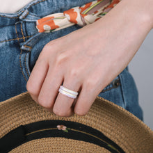 Load image into Gallery viewer, Egnaro Silicone Ring Women, Stackable Braided Rings for Women, Breathable Inner Arc Rubber Rings Women, Unique Design Silicone Wedding Bands Women