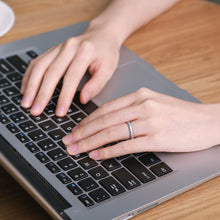 Load image into Gallery viewer, Egnaro Silicone Wedding Ring for Women,Seamless Thin and Stackble Braided Rubber Wedding Bands Rubber Rings for Women