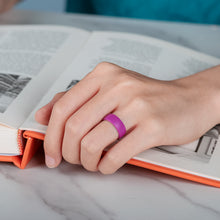 Load image into Gallery viewer, Egnaro Inner Arc Ergonomic Breathable Design, Silicone Rings for Women with Half Sizes, Women's Silicone Wedding Band, 6mm Wide - 2mm Thick