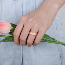 Load image into Gallery viewer, Egnaro Inner Arc Ergonomic Breathable Design, Silicone Rings for Women with Half Sizes, Women's Silicone Wedding Band, 6mm Wide - 2mm Thick