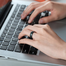 Load image into Gallery viewer, Egnaro Inner Arc Ergonomic Breathable Design, Silicone Rings for Women with Half Sizes, Women's Silicone Wedding Band, 6mm Wide - 2mm Thick