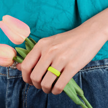 Load image into Gallery viewer, Egnaro Inner Arc Ergonomic Breathable Design, Silicone Rings for Women with Half Sizes, Women's Silicone Wedding Band, 6mm Wide - 2mm Thick