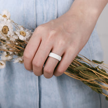 Load image into Gallery viewer, Egnaro Inner Arc Ergonomic Breathable Design, Silicone Rings for Women with Half Sizes, Women's Silicone Wedding Band, 6mm Wide - 2mm Thick