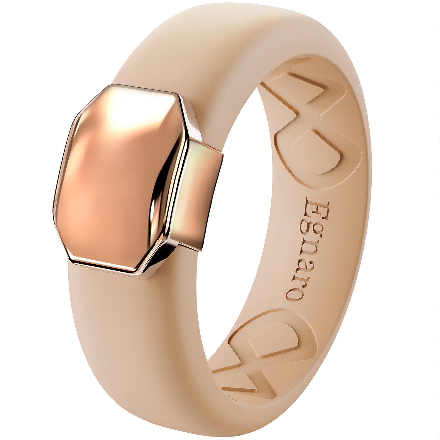 Rose gold 2025 silicone wedding band