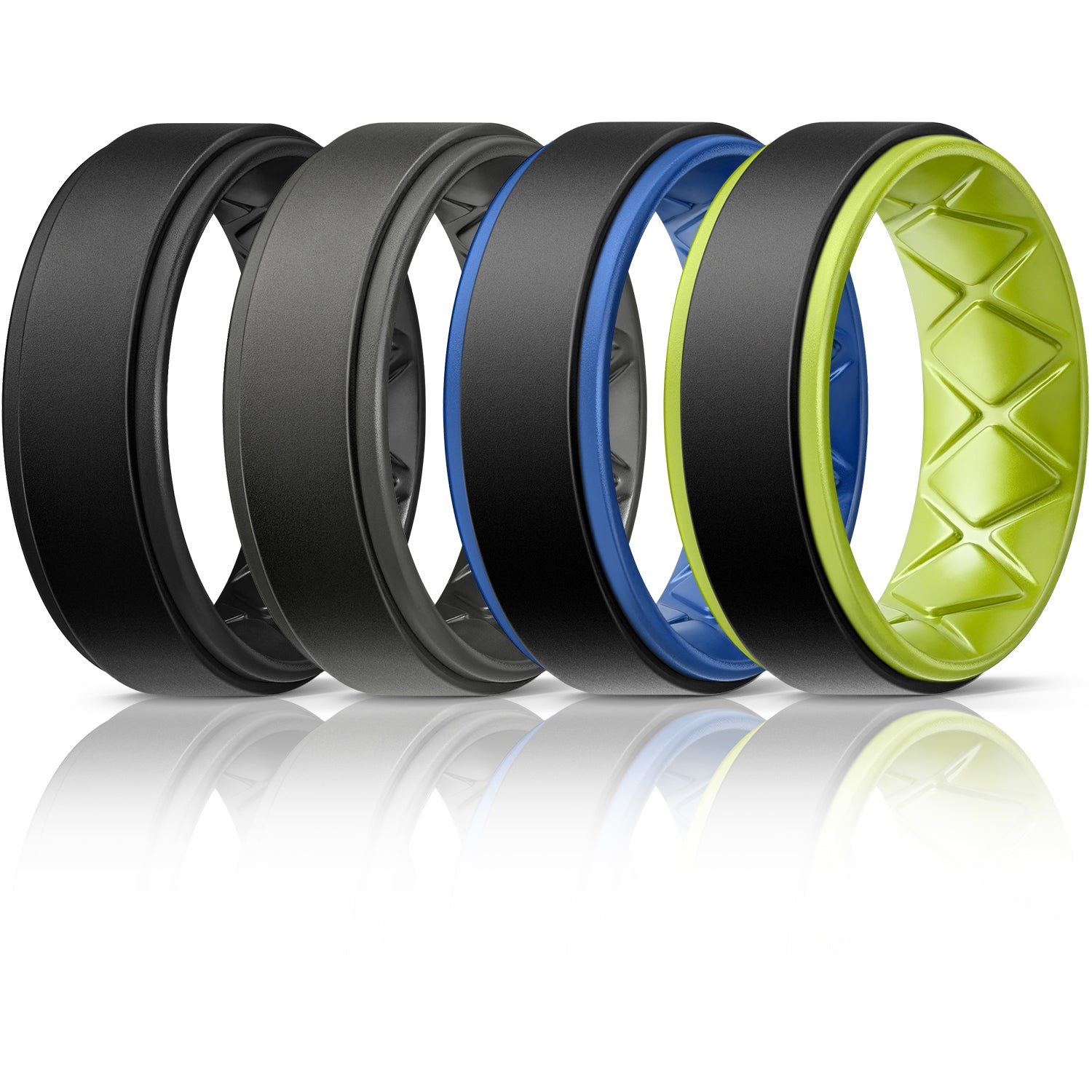 Egnaro Rubber Workout Rings Mens Silicone Wedding Band Egnaro S