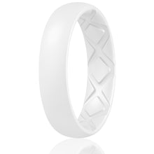 Load image into Gallery viewer, Egnaro Inner Arc Ergonomic Breathable Design, Silicone Rings for Women with half sizes, Women&#39;s Silicone Wedding Band，5mm Wide-2mm Thick
