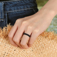 Load image into Gallery viewer, Egnaro Silicone Wedding Ring for Women,Seamless Thin and Stackble Braided Rubber Wedding Bands Rubber Rings for Women
